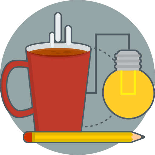 Coffee, creative, good idea icon